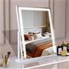 MantoLite Specchio da Trucco Illuminato Touch 360° Girevole, 52 cm, Bianco | Stile Hollywood, Luce LED 3 temperature, Touch dimmerabile, specchio da scrivania per toeletta