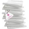 CASA COPENHAGEN Strofinacci a Costine, Confezione da 12 (100% Cotone), Assorbenti e Resistenti, 25 x 25 cm - Strofinacci da Cucina Multiuso per Casa, Bar e Ristoranti