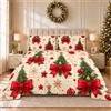 PETTI Artigiani Italiani - Trapunta Invernale di Natale Matrimoniale, Piumone Natalizio, Double Face Tinta Unita e Stampa Digitale, 300 gr/m², Made in Italy - Jingle