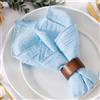 MLMW Set di 6 tovaglioli di stoffa azzurri in lino estivo, lavabili, 41 x 41 cm, per feste di nozze, baby shower, feste nuziali, compleanni, decorazioni da tavola