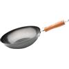 WECOOK! Carbono Wok Induzione 32 cm, Antiaderente Titanio QUANTANIUM 3 Strati PFOA-Free, Acciaio al Carbonio, Manico in Simil Legno, Vitroceramica, Gas, Lavastoviglie