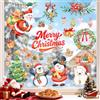Supzone Vetrofanie Natalizie 9 Fogli Babbo Natale Pupazzi di Neve Adesivi Finestre | Doppio Lato, Elettrostatici UV, 20x29 cm, Riutilizzabili, Per Finestre, Specchi e Vetrine, Decorazioni per Casa e Feste