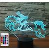 SUPERHONGJIHAO Luce notturna per i bambini 3D Ride Cavallo Lampada a Led con Telecomando 16 Cambiare Colore Regalo di Compleanno di Natale per il bambino