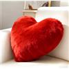 Wapasezyar Cuscino a forma di cuore, per cameretta dei bambini, per letto e viaggi, divano (rosso)