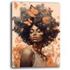Printerland Quadro Moderno Donna Capelli Farfalla Quadri moderni soggiorno da Parete XXL grande Stampa su tela Canvas Decorazione Murale muro Arredo Camera da letto Cucina (4, 30x40 cm)