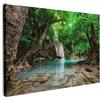 MuchoWow© Quadri Moderni Soggiorno su Tela Quadro Canvas Foto Dipinti | 60x40 cm - Camera da Letto Decorazioni Pareti Giungla - Cascata - Piante - Acqua - Natura