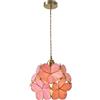 LIGKIN Lampadario Cristallo Forma di Loto, Lampadario A Petali, Stile Nordico Francese Per Soggiorno, Isola, Cucina, Ingresso, Sala Da Pranzo, Camera Da Letto