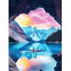 Bowetile 5D Paesaggio DIY Diamond Painting Kit Completo, Kit Completo Paesaggio Halloween Diamond Painting Per Adulti, Montagna Innevata Diamant Painting Per Adulti, Decorazioni Per Casa 30x40 cm