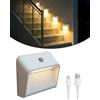 ACMHNC Luce Notturna con Sensore di Movimento, Ricaricabile, Linkage Model, 3000k | Lampada da Parete Senza Fili, 2200 mAh 6 Mesi di Autonomia, Magnetica Per Scale, Camera da Letto, Corridoio