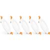 LEDKIA LIGHTING LEDKIA Pack 5 Downlight LED 6W Circolare Faretti Led Incasso per Soffitto Foro Ø 110 mm 4000K Bian