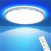 OTREN Plafoniera LED Soffitto RGB con Telecomando, 38CM 36W | Lampada da Soffitt Dimmerabile 3000K-6500K, 7 Colori, 21 Modalità Dinamiche, Funzione Memoria per Camera da Letto Soggiorno