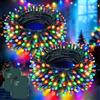 Dalugo 2 catene luminose multicolore, 5 m, 50 LED, a batteria, con timer da 6 ore, impermeabilità IP65, per interni ed esterni, decorazioni natalizie