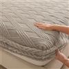 Mateju Lenzuola con Angoli Elasticizzati Inverno in Pile Morbido e Caldo, Lenzuola in Jacquard Spesso Coprimaterasso per Letto Singolo Matrimoniale, Tasche Profonde 30 cm (Grigio chiaro,180x200cm)