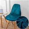 Chickwin Coprisedie con Schienale 6 4 2 Pezzi Elasticzzato, Spesso Velluto Tinta Unita Lavabile Scandinave Sedia Copertura della Sedia per Hotel Banchetto Cucina Party Decor (Turchese,2 Pezzi)