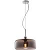 LEOLUX Muse Smoke Lampadario In Vetro Trasparente A Sospensione Con Altezza Regolabile E Facile Da Montare Al Soffitto | Ideale Come Lampadario Soggiorno, Cucina (Smoke)