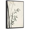 OnlyWow© Tela Con Cornice Nera Stampe Poster Muro Quadro Modern Decorazione | 40x60 cm Elegante Dipinti Bellissimi Wall Decori Stanza Ufficio Quadri Da Design Japandi - Bambù - Beige
