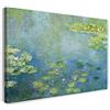 Printed Paintings Stampa su Tela (100x70cm): Claude Monet - Ninfee