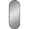 vidaXL Specchio da Parete Nero 40x15 cm Ovale