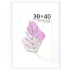 Baoee Cornici Bianche da 30×40cm, Cornice per Foto con Vetro Acrilico, Cornice per Foto A4 con Passepartout, Cornice da 30×40cm per Certificati per Appoggio su Tavolo e Montaggio a Parete