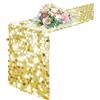 PPGGOPP Runner Natalizio da Tavolo, Runner da Tavolo con Paillettes, Paillettes Runner Tavola, 12 x 108 Pollici Runner Tavola Natalizio, Tovaglia Glitter Rettangolare Glitterato, Runner Natalizio (Oro)