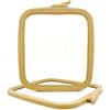Nurge Cerchio quadrato in plastica beige medio (n.: 3), per ricamo a punto croce, ago da punzonatura, cucito fai da te, cerchi da ricamo in plastica ABS