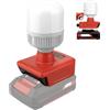 TPDL Lampada a batteria per Einhell Power X-Change 18V, lampada da lavoro da 12W con lampadine E27, LED orientabile da 150-1300LM, intensità luminosa regolabile, torcia per cantiere