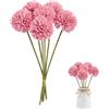 JVHLOV 12 Pezzi Fiori Finti di Fiori di Palla di crisantemo di Seta, Bouquet Fiori Finti, Fiori Artificiali, Ortensie Artificiali con steli, per Bouquet di Nozze,Casa,Giardino,Ufficio (Rosa)