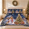 PETTI Artigiani Italiani - Trapunta Invernale di Natale Singola, Piumone Natalizio, Double Face Tinta Unita e Stampa Digitale, 300 gr/m², Made in Italy - Noel Land 02