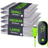 Vacbird Sacchetti Sottovuoto Vestiti Viaggio con Pompa USB, Set di 6 Buste Sottovuoto Vestiti Riutilizzabili Durata- Essenziali per Viaggio Salvaspazio