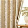 Gazal Vole Tende beige con foglie dorate, H245 x L140 cm, set da 2 pannelli, velluto morbido, tende oscuranti 75-80%, occhielli metallici 4 cm, soggiorno camera ufficio