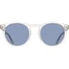 Nautica Unisex Adult Sunglasses - Crystal Clear with Polar Solid Blue Lens