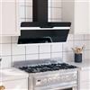 GBCDSWBR Cappa aspirante da 90 cm, in acciaio e vetro temperato, colore | Efficace 297 m/h, 3 livelli di potenza, illuminazione a LED