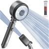 Magichome Soffione Doccia con Filtro Girevole 360° e Pausa | 6 Modalità di Spruzzatura, Elimina Cloro e Impurità, per la Cura della Pelle e dei Capelli