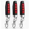NOWEISU Telecomando Cancello Universali,3 PCS Telecomando 433 mhz Universale, Rosso | Telecomando Universale Cancello,Telecomando per Cancello Universale per Garage Cancelli Allarmi