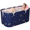 SOONHUA Vasca da bagno pieghevole per adulti, 115 cm, mobile da bagno, colore blu | Stabile vasca da bagno pieghevole e vasca da bagno per doccia, vasca da bagno di ghiaccio e vasca da spa