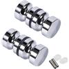 Yuaaoh Maniglia per Porta Doccia in Vetro Pomelli Box Doccia 2 Coppie Maniglia Porta Scorrevole Doccia Lucido Maniglia in Lega di Alluminio Pomolo Porta Vetro 6-18mm per Cucina Bagno Casa Ufficio Hotel