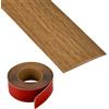 Funnytek Striscia di transizione autoadesiva in vinile per pavimenti, spessore 3,5 mm, striscia di transizione per pavimenti in laminato, 5 cm x 6 m, striscia di transizione per porte in PVC, per unire fessure