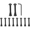 QUARKZMAN 10 Set Bulloni a Testa Esagonale M6x50mm con Dado M6x10mm Nero | Bulloni Testa Cilindrica e Chiave Esagonale Bulloni e Viti per Connettori Mobili per Cintura a Scomparsa Nero