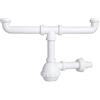Lemag srl Lemag Sifone Lavello Cucina 2 Vie Francia - Attacco 11/2 | Scarico Ø32/40 mm | Sifone Doppio Vasca Universale Anti-Odore | Installazione Fai da Te | Made in Italy