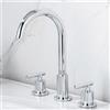 Generico Miscelatore Lavabo Bagno Rubinetto per Lavabo Moderno Rubinetto per Bagno 3 Fori Cromato 2 Maniglie con Tre Fori Di Collegamento