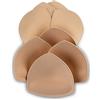 SERMICLE Inserti per reggiseno, 4 paia, imbottiti, per reggiseno sportivo A/B o C/D, coppa D/E beige o nero, bianco opzionale