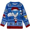 CARTOON Maglione Natalizio Bambino Sonic Christmas Jumper 100% Poliestere Morbido e Caldo Perfetto per Feste Inverno e Idea Regalo Gamer