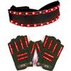 YUANYUYING Set guanti e occhiali LED - Guanti e occhiali da festa luminosi, ricaricabili tramite USB, per discoteche, rave, festival, concerti, Halloween