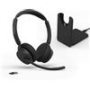 Jabra Evolve3 45 Dual-Ear Wireless Bluetooth Headset with Mic, USB-A, UC USB-A U