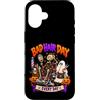 Halloween Apparel Custodia per iPhone 16 Brutti Capelli Giornata Halloween Scheletro Barbiere Sp