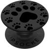Love Dogs Gear Love Dogs Cute Black on Gray Combo Paw Print Design PopSockets PopGrip Adesivo