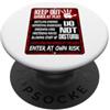 Dibba Designs Keep Out Gamer At Play Giochi di gioco Divertente Gioco Cool Unisex PopSockets PopGrip Adesivo