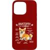 Corgi Chaos Club Custodia per iPhone 15 Pro Max Divertente anatomia di un corgi amante dei cani Doggo Pet Owner Humor