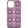 Sarah Wainwright Art Custodia per iPhone 12 mini Stile Vintage Disegnato A Mano Folk Floreale Botanico Borgogna Blu