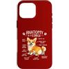 Corgi Chaos Club Custodia per iPhone 16 Pro Max Divertente anatomia di un corgi amante dei cani Doggo Pet Owner Humor